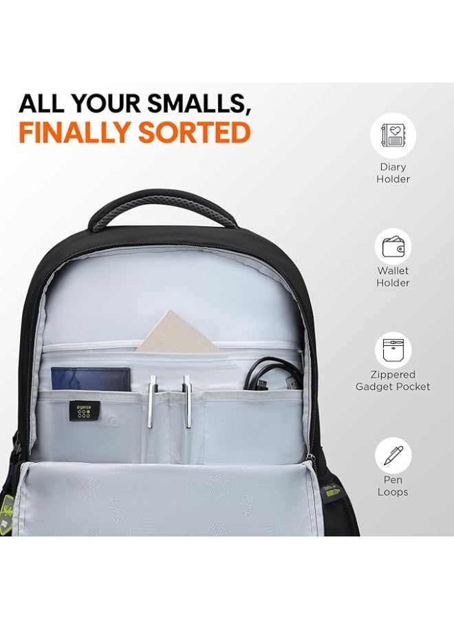 سكاي باجز Skybags Propack Plus 17 Inch Compatible Anti‑Theft Laptop Backpack 36L | 3 Compartments with Rain Cover | Air Mesh Back Panel | Side Bottle Pocket | Office & Travel Backpack for Men & Women - Image 3
